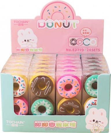 Gumka do ołówka Donut 2szt mix