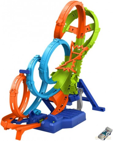 Hot Wheels Action Zestaw Poczwórna pętla kraks