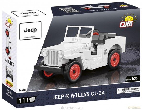 Jeep Willys CJ-2A biały [KLOCKI]