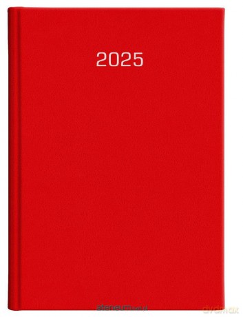 Kalendarz 2025 A5 dzienny Albit czerwony [KALENDARZ]