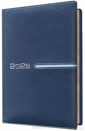 Kalendarz 2025 książkowy A4 tygodniowy niebieski [KALENDARZ]