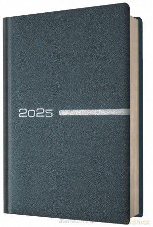 Kalendarz 2025 książkowy A5 dzienny szary [KALENDARZ]