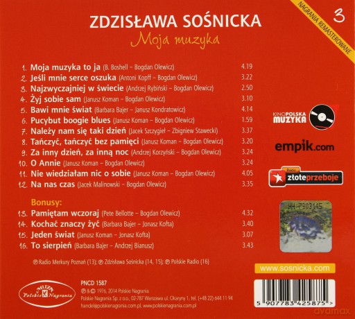 Zdzisława Sośnicka: Moja Muzyka (digipack) [CD]