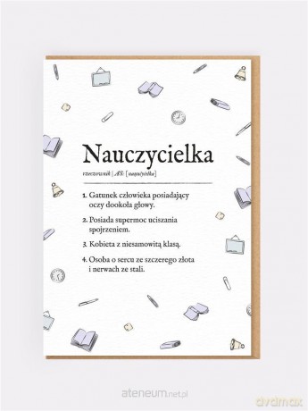 Karnet okolicznościowy Nauczycielka