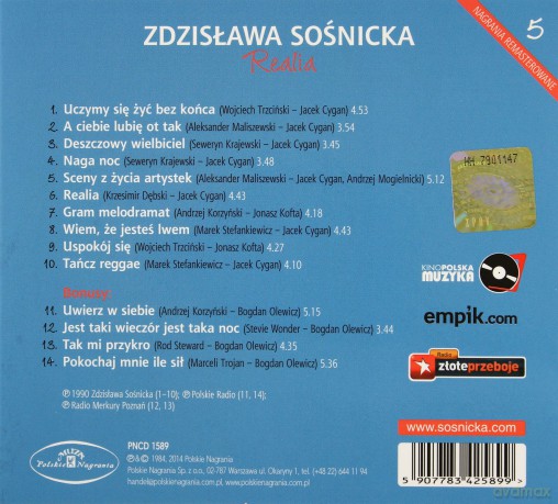 Zdzisława Sośnicka: Realia (digipack) [CD]