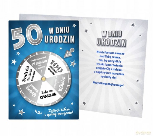 Karnet Urodziny 50