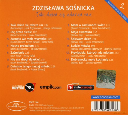 Zdzisława Sośnicka: Taki dzień się zdarza raz (digipack) [CD]