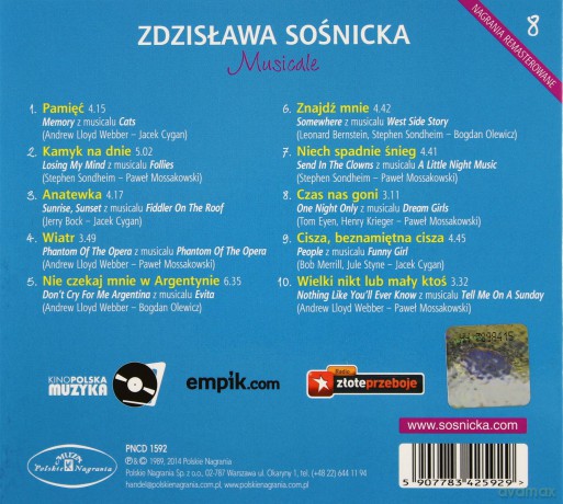 Zdzisława Sośnicka: Musicale (digipack) [CD]