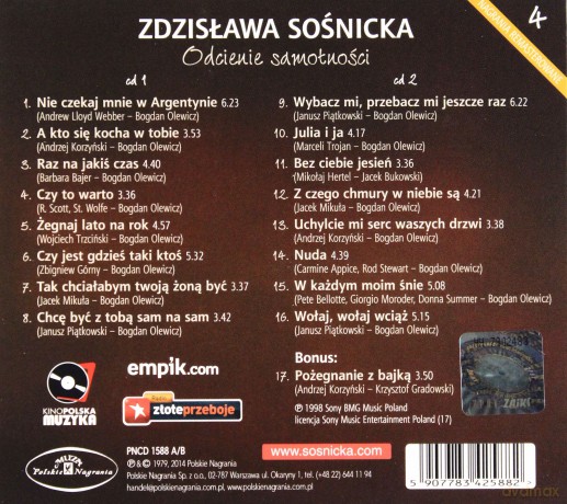 Zdzisława Sośnicka: Odcienie Samotności [2CD]