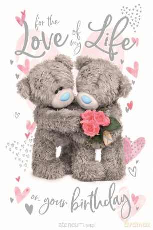 Kartka urodzinowa holograficzna 3D For the love...