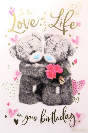 Kartka urodzinowa holograficzna 3D For the love...