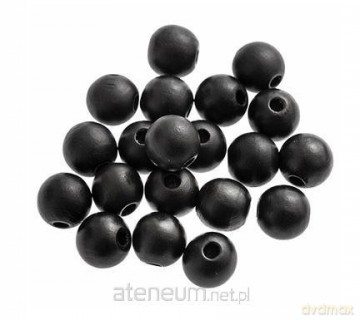 Koraliki drewniane 16mm 20szt matowa czerń