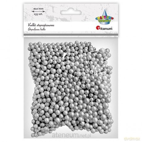 Kulki styropianowe 5/7mm 135szt srebrne