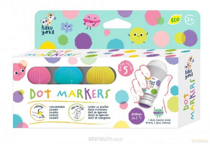 Markery Dot pastel 5 kolorów
