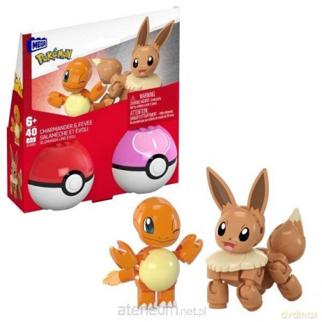 Mega Pokemon Charmander i Evee Poke Balle [KLOCKI]
