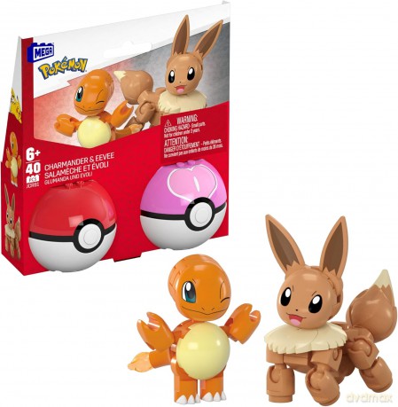 Mega Pokemon Charmander i Evee Poke Balle [KLOCKI]