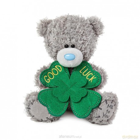Miś - Good Luck z koniczynką 13cm