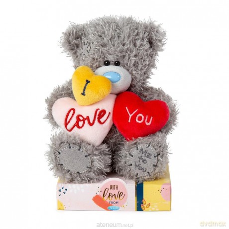 Miś - I Love You z sercami 18cm