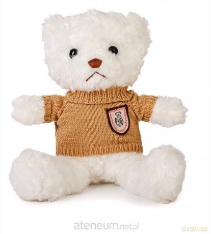 Miś biały 22cm w sweterku latte