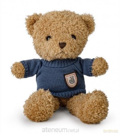 Miś brązowy 22cm w sweterku granatowy