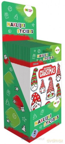 Naklejki 3D Xmas 10x20cm (50szt)