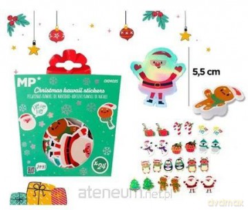 Naklejki świąteczne kawaii (24szt)