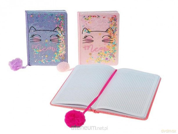 Notes brokatowy Kotek MIX