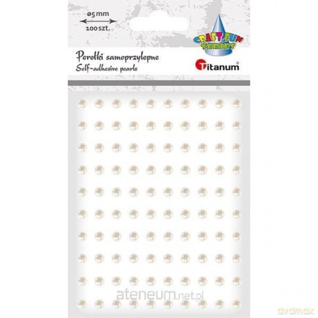 Perełki samoprzylepne 5mm 100szt białe