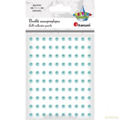 Perełki samoprzylepne 5mm 100szt miętowe