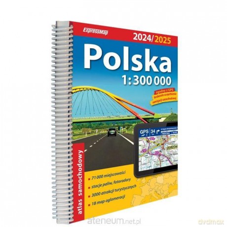 Polska atlas samochodowy 1:300 000 - Agnieszka Fundowicz-Skrzyńska [KSIĄŻKA]