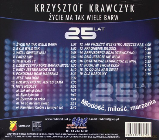 Krzysztof Krawczyk: 25 Lat - Życie Ma Tak Wiele Barw [CD]