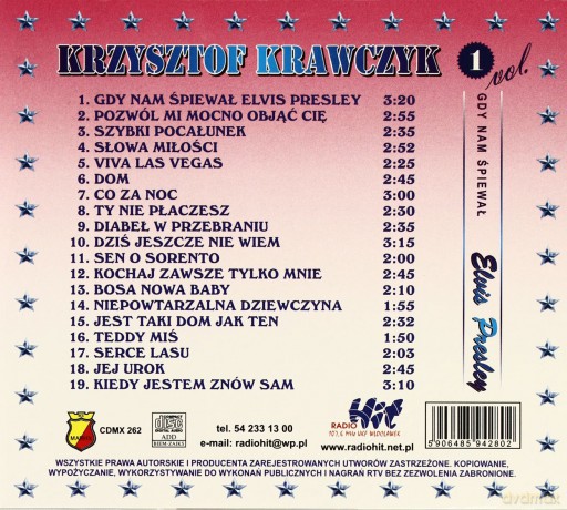 Krzysztof Krawczyk: Gdy Nam Śpiewał Elvis Presley Vol.1 [CD]