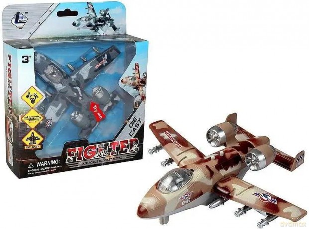 Samolot metalowy światło i dźwięk