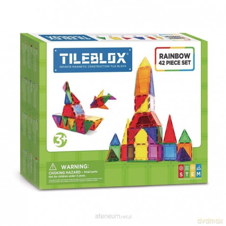 Tileblox zestaw tęczowy 42el [KLOCKI]