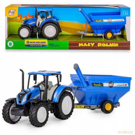 Traktor New Holland T5 z przyczepą 1:32