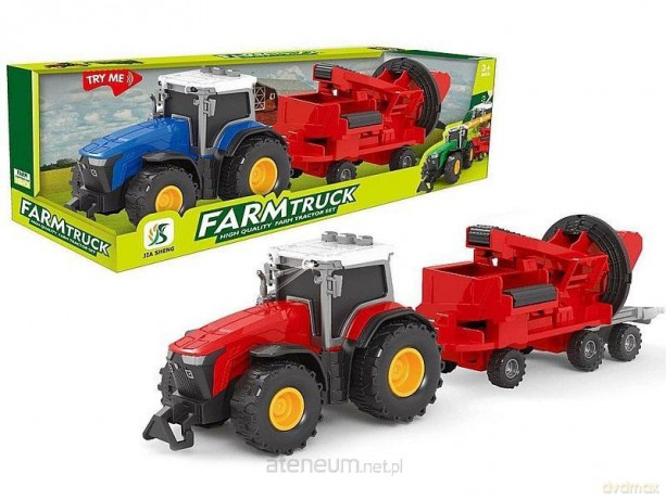 Traktor z maszyną rolniczą światło i dźwięk MIX