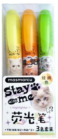 Zakreślacz Cats 3szt