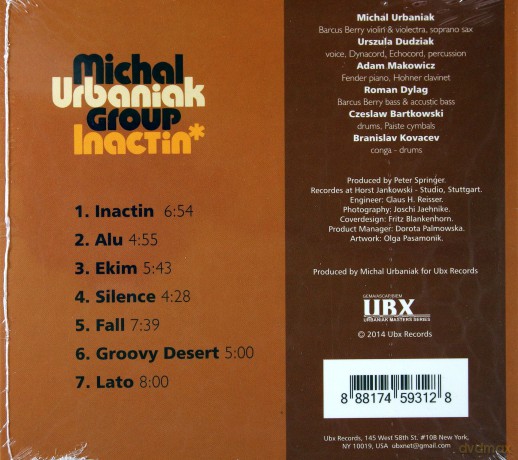 Michal Urbaniak: Inactin - Special Edition [CD]