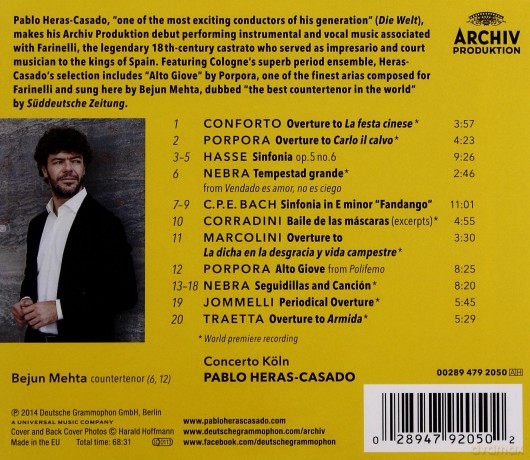 Pablo Heras-Casado: El Maestro Farinelli [CD]