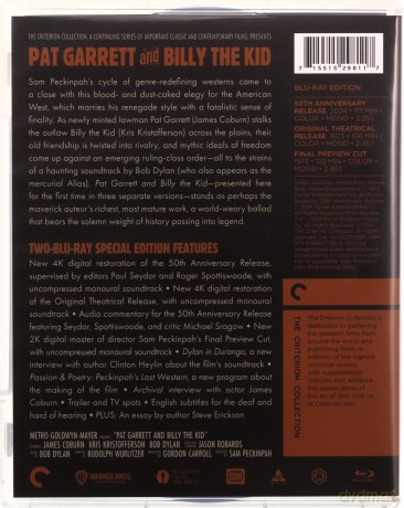 Pat Garrett and Billy the Kid (Pat Garrett i Billy Kid) [Blu-Ray]
