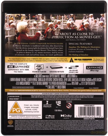 Amadeus (Amadeusz) [Blu-Ray 4K]+[Blu-Ray]