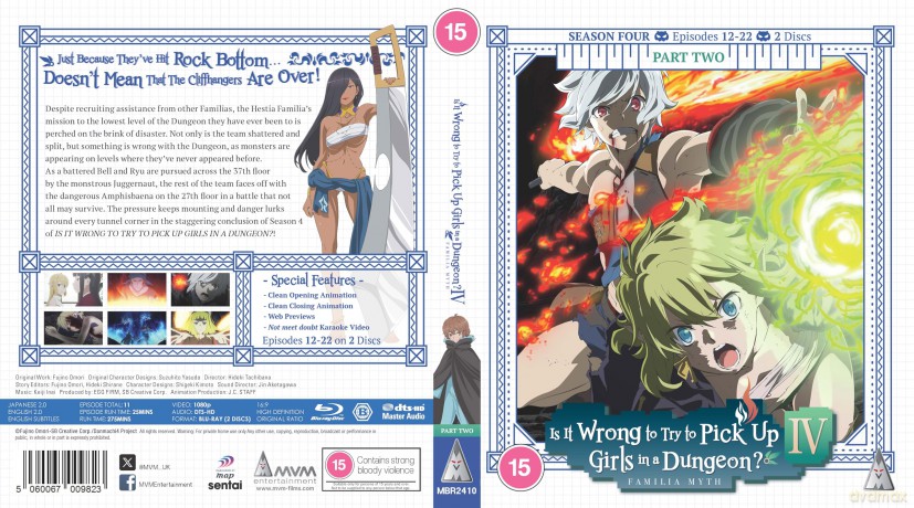 Is It Wrong To Pick Up Girls In A Dungeon? Season 4 Part 2 [2xBlu-Ray]