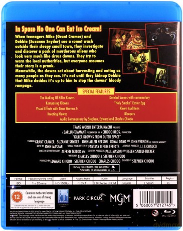 Killer Klowns From Outer Space (Mordercze klowny z kosmosu) [Blu-Ray]