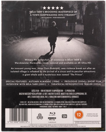 Werckmeister Harmonies (Harmonie Werckmeistera) [Blu-Ray 4K]+[Blu-Ray]