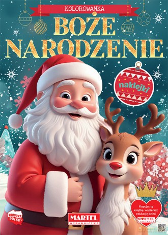 Boże Narodzenie. Kolorowanka z naklejkami [KSIĄŻKA]
