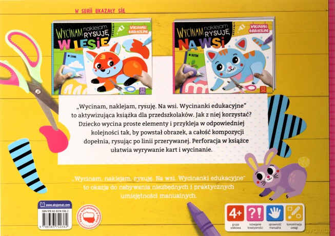 Na wsi. Wycinam, naklejam, rysuję. Wycinanki edukacyjne - Agnieszka Bator [KSIĄŻKA]