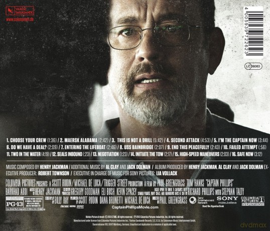 Captain Phillips soundtrack (Kapitan Phillips) (Henry Jackman) [CD]
