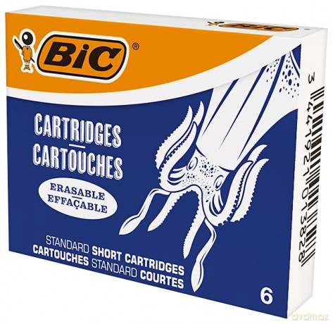 Wkłady BIC do pióra wiecznego krótkie niebieskie 6 szt.