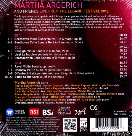 Martha Argerich: Live From Lugano Festival 2013 [3CD]