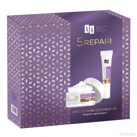 AA Zestaw prezentowy Technologia Wieku 5Repair 70+ Intensywne Odżywianie (Krem regenerujący 50 ml+Krem pod oczy 15 ml)